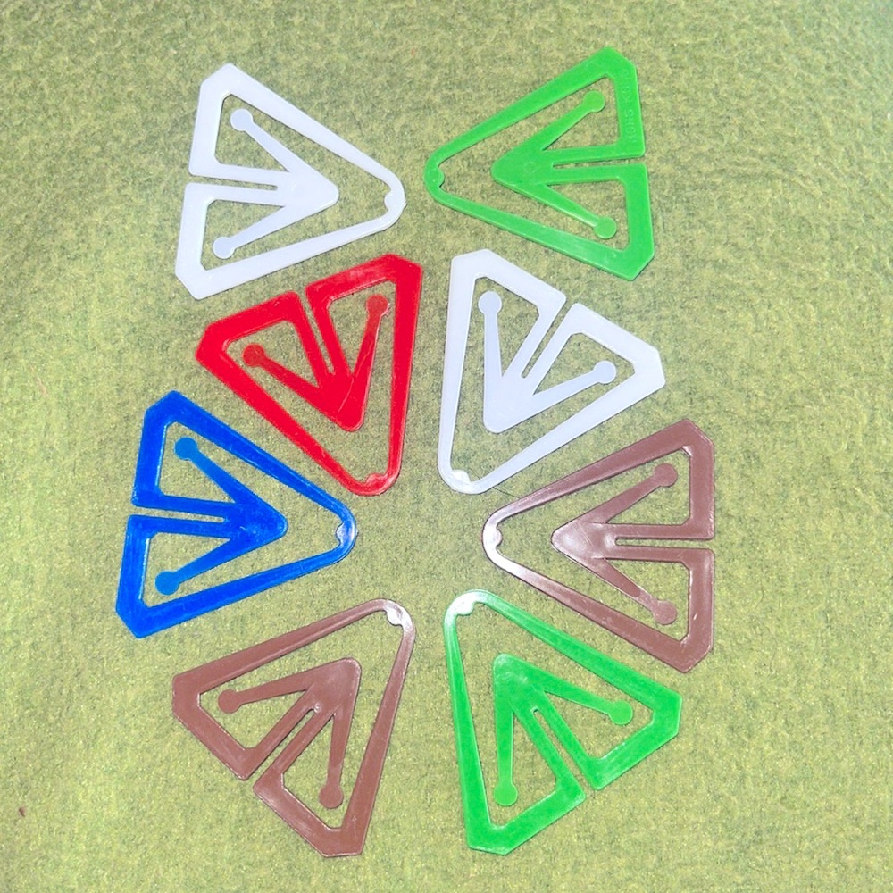 Vintage plastic paper clips
